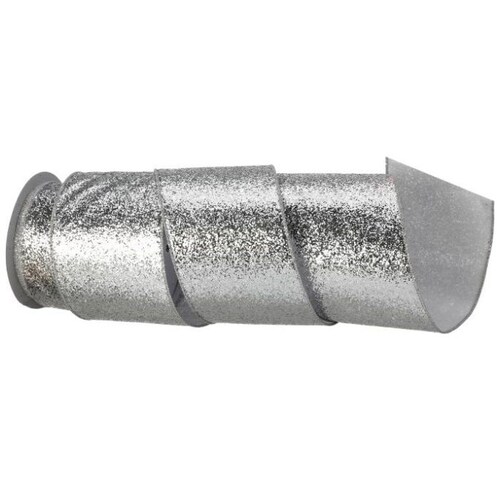 Listón Plata Diamantado Brilloso 10 Cm X 9 Metros Regency