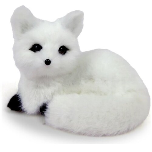 Zorro Blanco Acostado 10 Cm Atlas Global