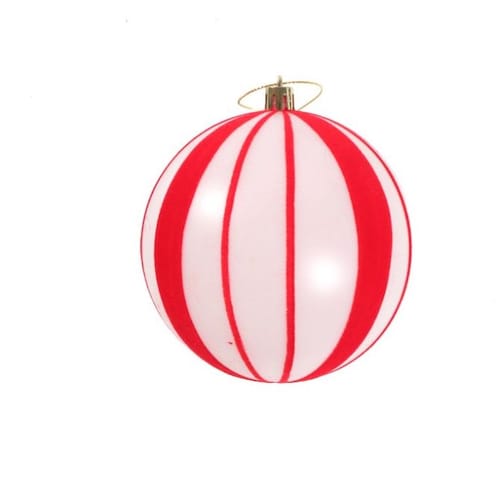 Esfera  Blanca con Flok 8 Cm Atlas Global