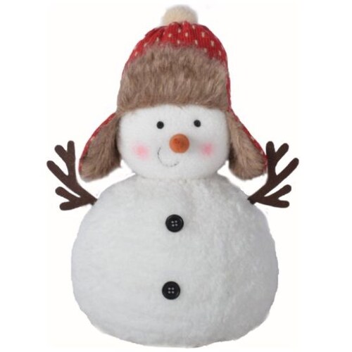 Muñeco de Nieve Peluche Blanco 33 Cm Atlas Global