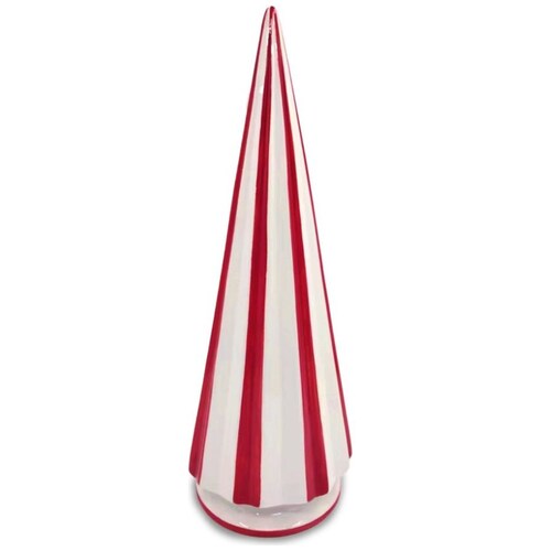 Pino de Cerámica Blanco Y Rojo 28 Cm Atlas Global
