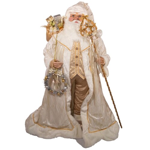 Kringles Santa Elegante Oro Tama o Real 180 Cm Kurts