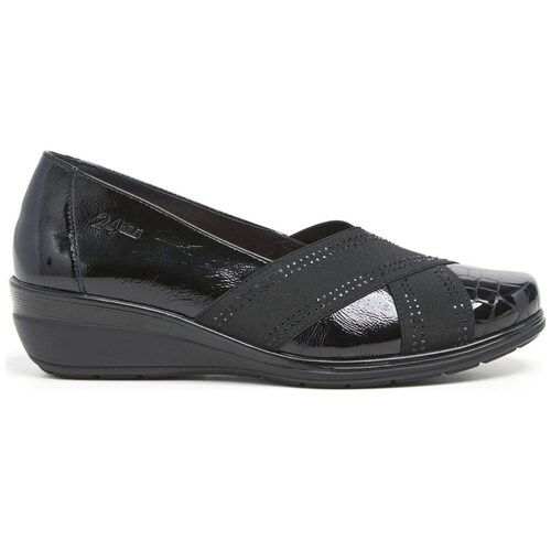 Zapato de Cuña con Elástico Cruzado para Mujer 24Hrs