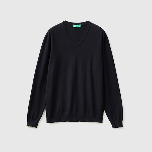 Suéter de Cuello V para Hombre United Colors Of Benetton