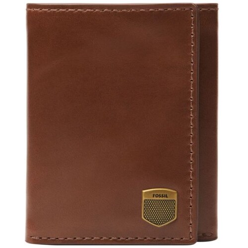 Billetera de Tres Pliegues de Piel para Hombre Fossil