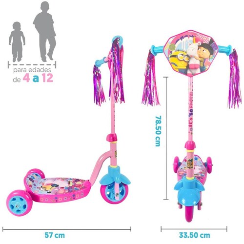 Tri-Scooter Minions Girl Flying Wheel