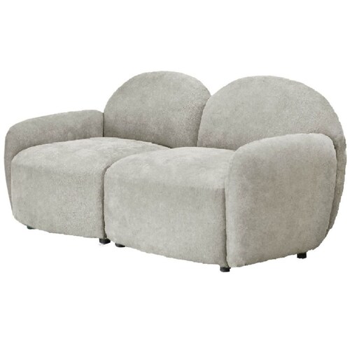 Sillón Individual con Brazos Verri Tela Gris Liz