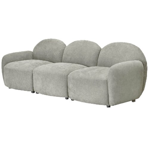 Sillón Individual con Brazos Verri Tela Gris Liz