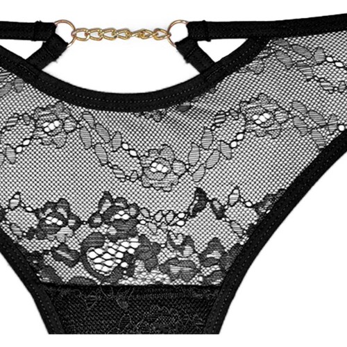 Tanga de Encaje con Tiras Y Cadena para Mujer Vicky Form