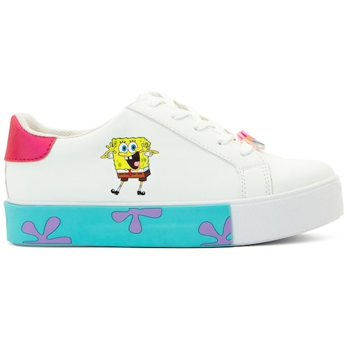 Tenis Choclo Estampado 18-24 Blanco para Niña Bob Esponja