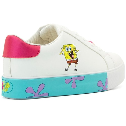 Tenis Choclo Estampado 18-24 Blanco para Niña Bob Esponja