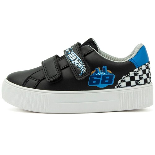 Tenis Doble Velcro 18-23 Negro para Niño Hot Wheels