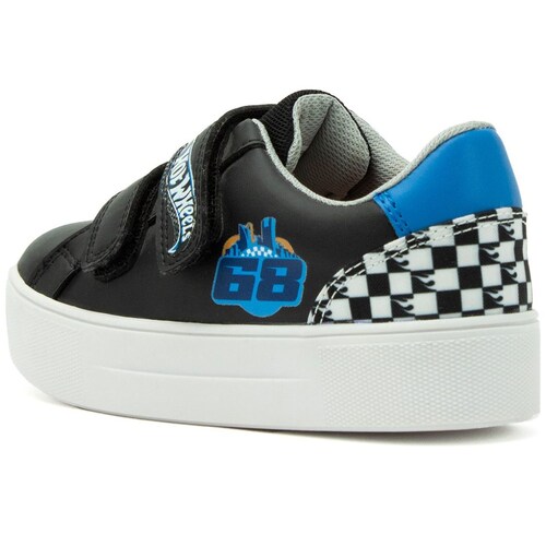 Tenis Doble Velcro 18-23 Negro para Niño Hot Wheels