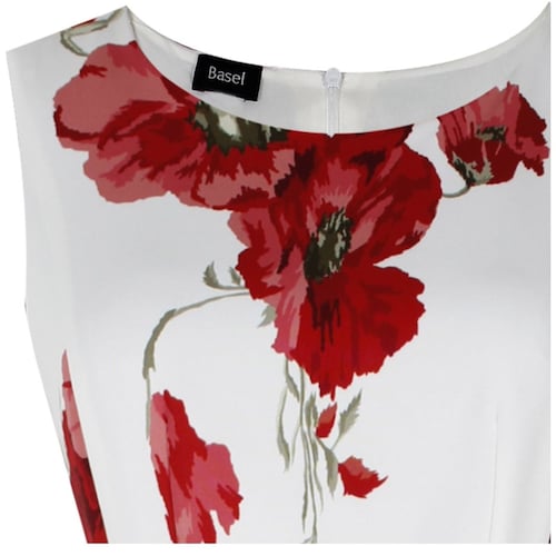 Vestido Corte Princesa Floral con Cinturón para Mujer Basel