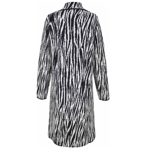 Suéter Largo de Solapa Combinado para Mujer Basel