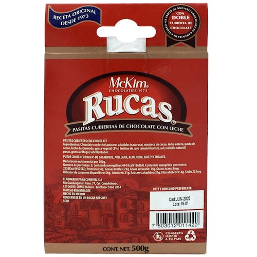 Estuche de Pasitas con Chocolate / Rucas 500 Gr Mckim