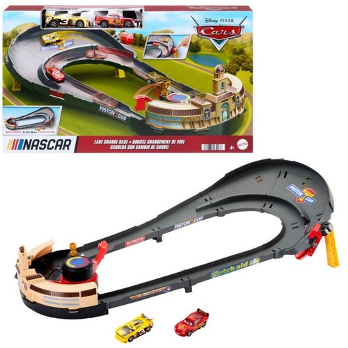 Cars de Disney y Pixar Pista de Juguete Circuito Nascar Mattel