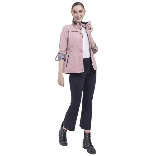 Gabardina Cuello Combinado para Mujer Petite Shyla