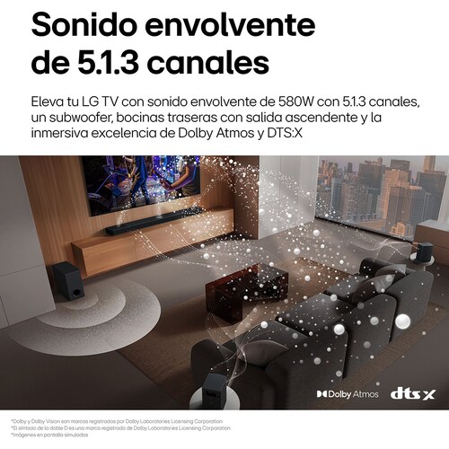 Barra de Sonido LG 5.1.3 Canales S80Tr