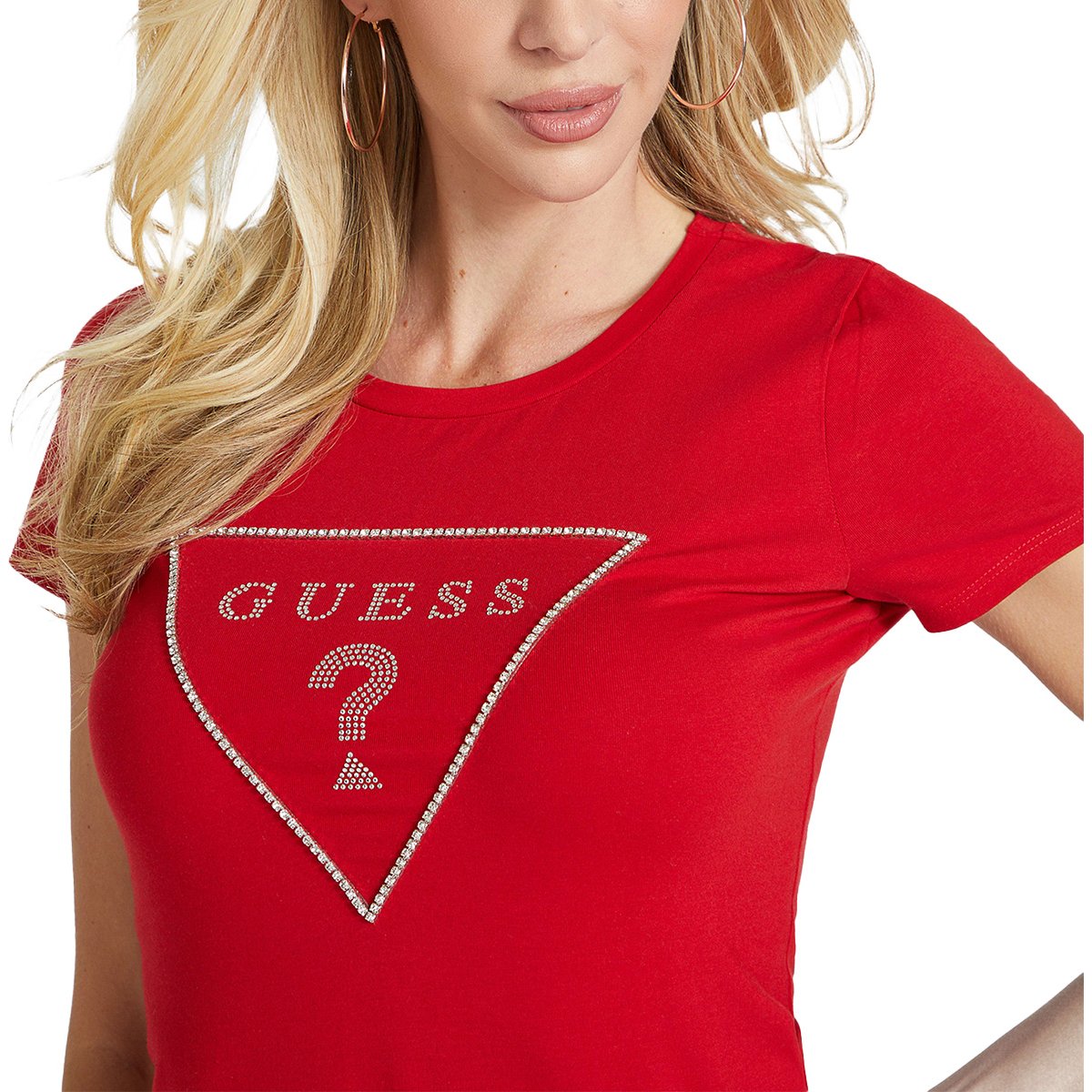 Sears Playera Guess Roja Mujer Playera Guess Manga Corta Para Hombre - Main Image