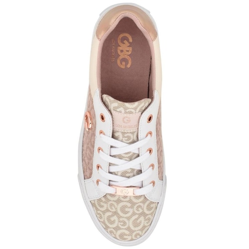 Tenis Textil Monogram Talón Dorado para Mujer G By Guess