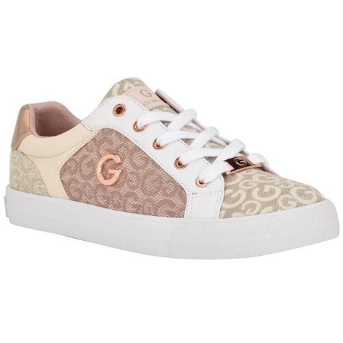 Tenis Textil Monogram Talón Dorado para Mujer G By Guess