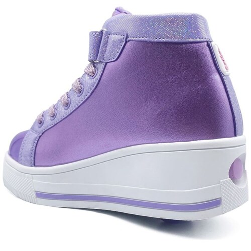 Tenis Bota Patín Diseño Corona 18-22 Morado para Niña Onix