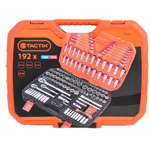 Autocle 192 Piezas Mando 1/4, 1/2 y 3/8 Pulgadas
