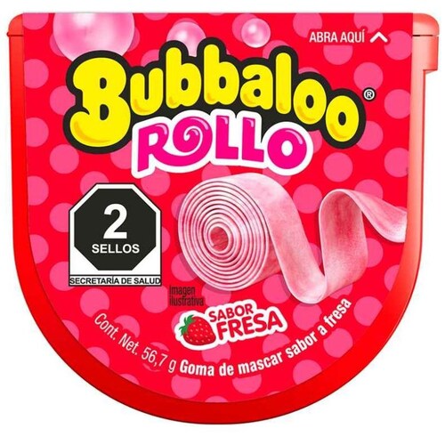Bubbaloo Rollo Sabor Fresa