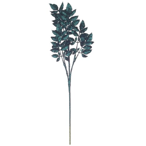 Rama Hojas con Diamantina Y Lentejuela Azul 70 Cm Regency