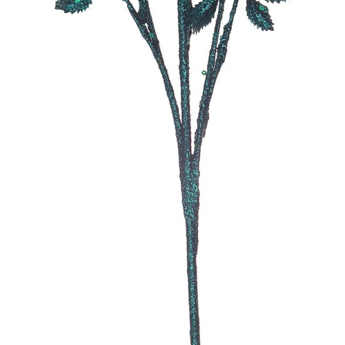 Rama Hojas con Diamantina Y Lentejuela Azul 70 Cm Regency