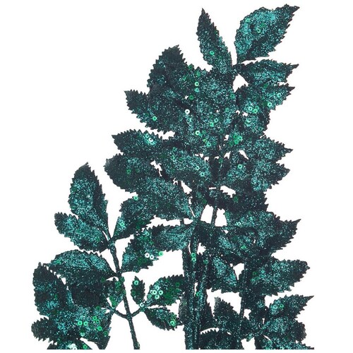 Rama Hojas con Diamantina Y Lentejuela Azul 70 Cm Regency