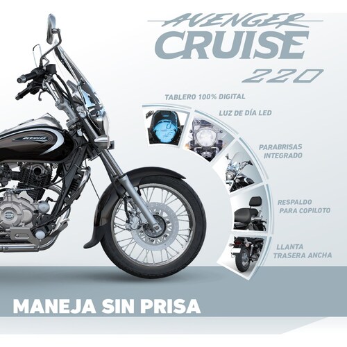 Motocicleta Bajaj Avenger Cruise 220Cc Negra 2025