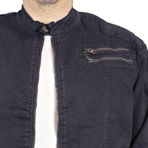 Chamarra Cuello Mao Mezclilla con Bolsillos para Hombre Oneill