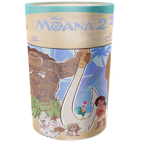 Rompecabezas Infantil Moana - 2 Cilindro Cartón Novelty