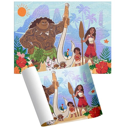 Rompecabezas Infantil Moana - 2 Cilindro Cartón Novelty