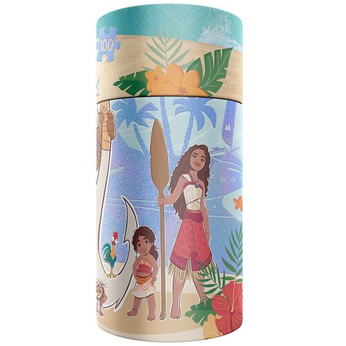 Rompecabezas Infantil Moana - 2 Cilindro Cartón Novelty