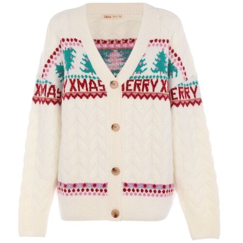 Suéter Navideño con Pino para Mujer Talla Extra Fukka