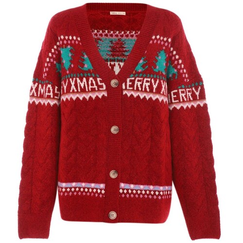 Suéter Navideño con Pino para Mujer Talla Extra Fukka