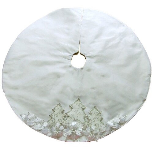 Pie de Árbol Blanco con 3 Arboles Blanco con Plata Mmg