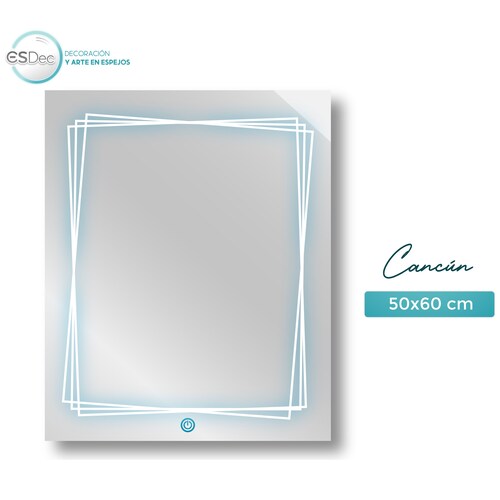 Espejo Cancún Encendido Touch  50 X 60 Cm Esdec