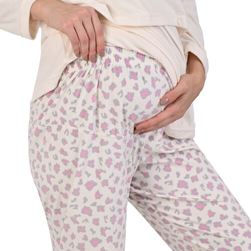 Pijama Manga Larga con Maternidad para Mujer Night Stars