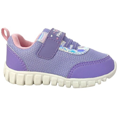 Tenis con Velcro 13-18 Morado Bubble Gummers para Niña