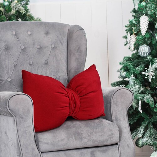 Cojín Forma Moño Liso Color Rojo Home Nature