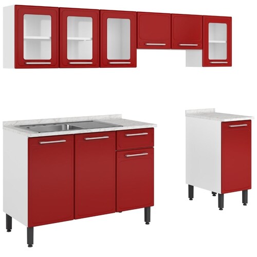Cocina Diana 2.40 Roja Bertolini