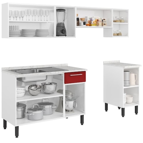Cocina Diana 2.40 Roja Bertolini
