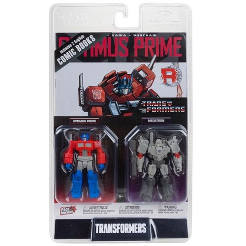 2 Pack Figuras 3" Optimus Prime & Megatron (Con Cómic) Spin Master