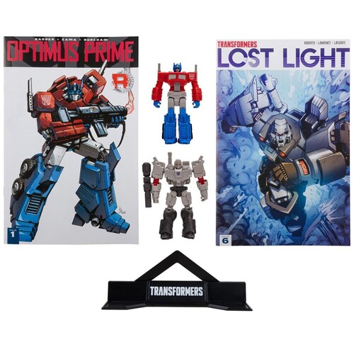 2 Pack Figuras 3" Optimus Prime & Megatron (Con Cómic) Spin Master