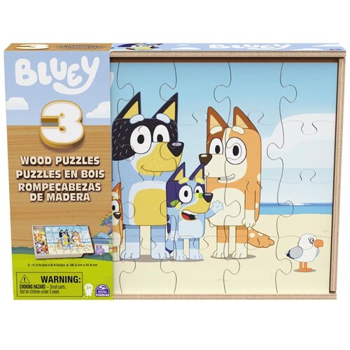 Rompecabezas Madera Bluey 3 Pack Spin Master