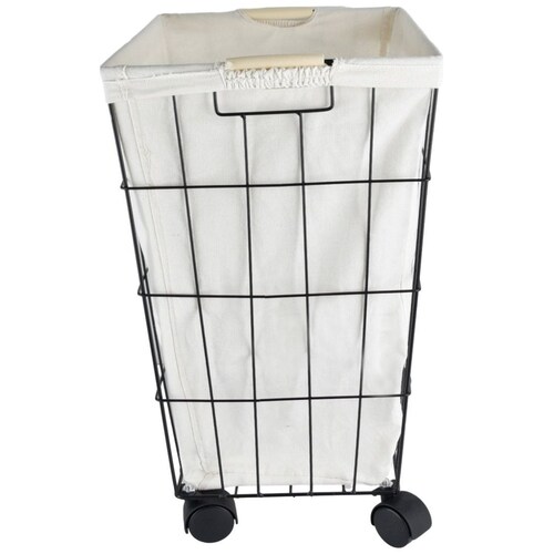 Cesto Ropa Cairo Negro/blanco Zense